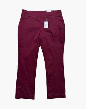 NWT Croft & Barrow Women’s 18 Short Plum Effortless Stretch Pants Burgundy